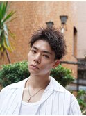 渋谷スパイキーショートメンズショートパーマ短髪パーマショート