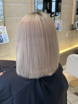 エアー 銀座(air) ミルクティーベージュ/ダブルカラー/ブリーチ/ハイトーン