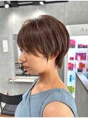 30代40代大人女性/前髪ありショートボブ/ショートヘア/髪質改善