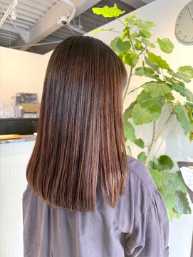 ギネス(Giness) アプリコットオレンジスムースブラウンストレート