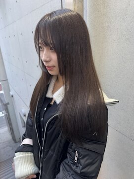 ディジョン 自由ヶ丘(Dijon) 韓国顔まわりレイヤーカットグレージュオリーブベージュブラウン