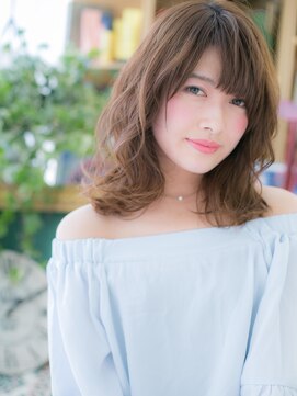 カバーヘア ブリス 志木南口駅前店(COVER HAIR bliss) バレイヤージュ大人可愛い小顔ゆるふわミディアム20代30代40代