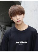 メンズハイトーンカラーベージュミルクティーベージュブリーチ