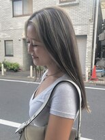 ルーチェ(Luce)&nbsp;白髪ぼかしハイライト/立体感/セミロング/くすみカラー/透明感