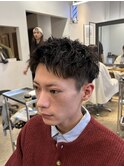 ルーズショート/MEN’S/センターパート/ニュアンスパーマ/千葉