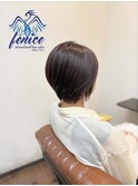 レディースショート/ピンクブラウン/大人ショート
