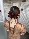 タイトアレンジ タイトヘア ツインアレンジ お呼ばれヘア 参列