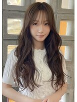 ココロヘアー 住吉店(Cocolo hair)&nbsp;オリーブカラー×印象補正シースルーバング×PRトリートメント