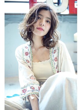 クロム バイ リエット(Chlom by Lietto) Chlom ☆エアリーゆるふわMIXベージュロブ　TEL0364574337