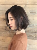 リブ(Lib)&nbsp;【Lib】ふんわり外ハネボブ×カーキグレイ