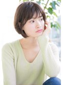【to/na】大人可愛いセシルカットショートボブ/ココアブラウン