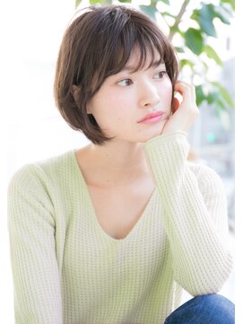 トゥーナ 表参道(tona) 【to/na】大人可愛いセシルカットショートボブ/ココアブラウン