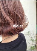 デザインカラー バイオレッド外ハネスタイル 《idee KOIKE》