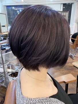 ナンバー エアロ 横浜(N° +aero) ●大人かわいい小顔ひし形ショートボブ20代30代40代