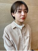 ショートヘア/前髪あり/センター分けショート/若見えショート