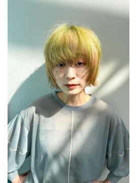 キオン(kyon) 【kyon】ライムグリーン×ミルクティーベージュ