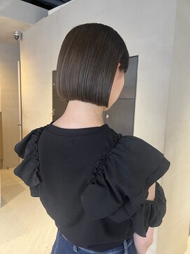 ヘアー アイス ルーチェ(HAIR ICI LUCE) ボブグレージュダブルカラーケアカラー透明感カラー/今枝