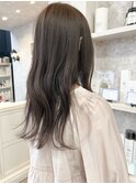 福山市美容室Caary人気 透明感ナチュラルグレージュカラー