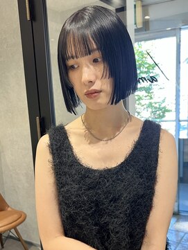 ラミエバイメルト 下北沢(lamie by melt) 村上/顔まわりカット切りっぱなしボブ地毛風カラーワイドバング