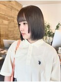 姫カットボブフェイスレイヤー透明感地毛風カラー20代30代40代