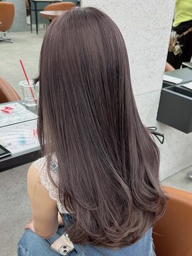 ケーツー エム 京都ラクエ(k-two emu) レイヤーカット*ラベンダーグレージュカラー*透明感カラー