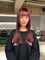 リール(rire)&nbsp;デザインカラーレイヤーカットウェットヘア夏オリーブベージュ