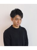 黒髪ツーブロモテる束感/20代/30代