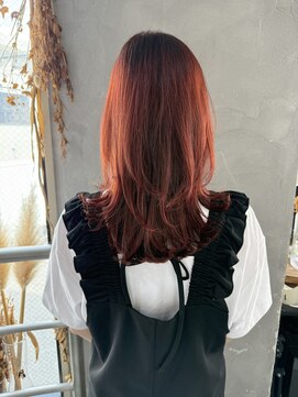 リュッカ(Lyuck) 【MANA】レイヤー/ブリーチなしカラー/ブラッドオレンジ