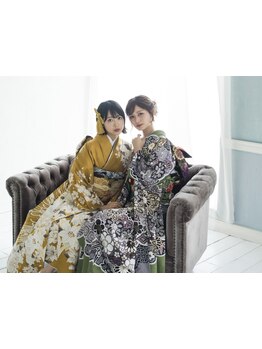 京都の問屋さんと提携！振袖レンタル69,800円~♪成人式着付け+ヘアセット15,000円♪特別な日をより素敵に☆