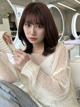 アイヴィ 表参道(IVY) 艶髪ピンクカラー くびれミディアム【肥田亜沙美】