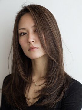 ハート 新子安店(HEART) 着物ヘア/ダークアッシュ/ミディアムレイヤーカット/新子安