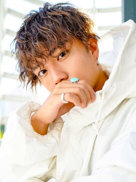 men's salon Gaudi 池袋店【メンズサロン ガウディ】 波巻きスパイラルパーマ×マッシュ×ダークブラウン