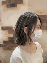 ヘアメイク フレンシア(hair make flencia)&nbsp;立体感ハイライトの外ハネボブ【407スタイル】