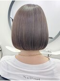 ナチュラルボブショートミニボブダブルカラーハイライトブリーチ