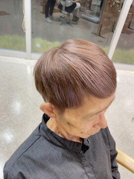 サンタフェ 岐阜島店(Santa'Fe) Santa'Fe式脱白髪染め白髪ぼかしカラー/ショート