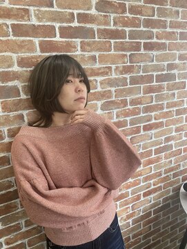 ノルン(Norn) アッシュグレージュミディアムレイヤーネオウルフ【呉/広島】