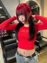 ジゼル 博多筑紫口店(GiseL) black×red roots color