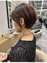 ロンドプロフィール 浦和(Lond profil) 大人可愛い20代30代40代黒髪前下がりショートボブ丸みショート◎