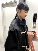 ブリーチなしラベンダーベージュ編み下ろし