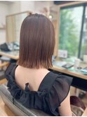 小顔タッセルボブ×似合わせカット[ボブ/縮毛矯正/丸型卵型】