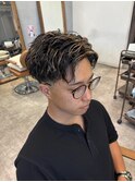 オールバックパーマ