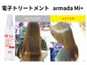白髪染め＋カット　電子トリートメントarmada Mi +