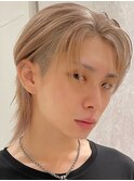 メンズバレイヤージュハイライトセンターパート