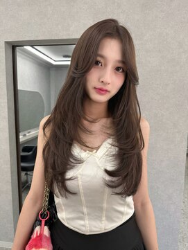 リッカ(LICCA) 【柿本真優】前髪なし/センターパート/ブラウンカラー