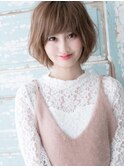 甘カワ×ふわ感☆小顔魅せショートボブ