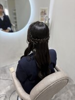 ヘアセット クラン ルシェ 心斎橋玉屋町店(hair set Clan luce) サイドリボンハーフアップ