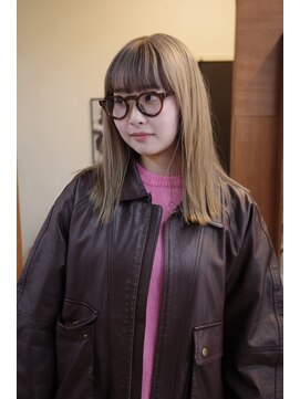 チャプター 問屋町(chapter) 髪質改善ケアブリーチダブルカラーミルクティーベージュ韓国ヘア