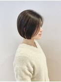 乾かすだけでまとまるボブ×アッシュベージュ