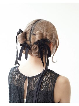 プラザサロン 鎌取店 リボンヘアセット