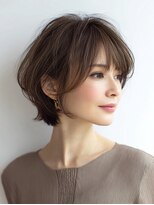 Heart's美人設計と白髪ぼかし専門店 青山表参道店 脱白髪染め/ショートヘア【ハーツ】&nbsp;白髪ぼかし脱白髪染め似合わせショートボブ40代50代60代